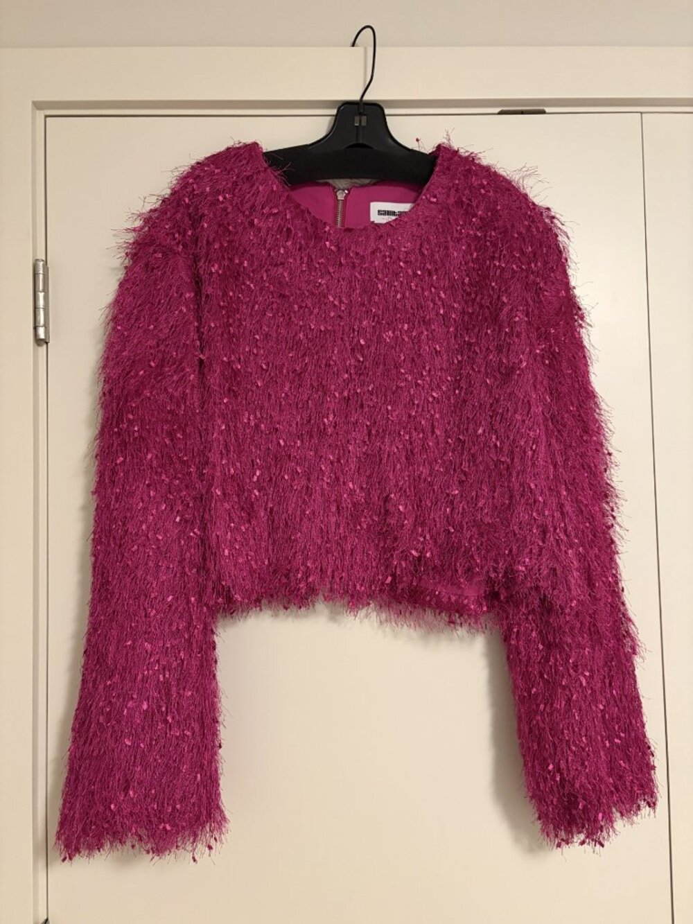 NWT Fuchsia SAINT ART GRETA FEATHER TOP XL